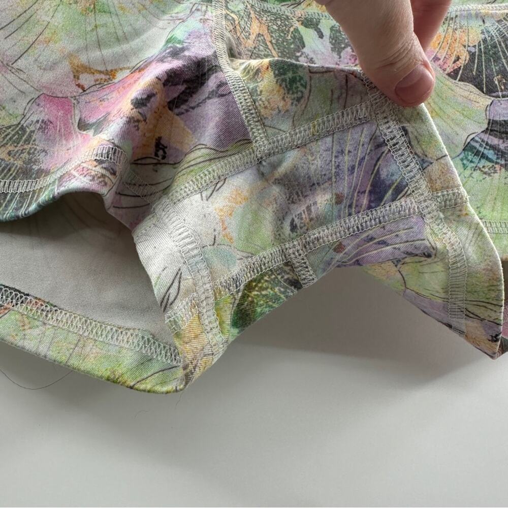 Fleo Low Rise Multicolor Abstract Mermaid Print Activewear Shorts‎ Sz S - Picture 4 of 9